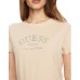 GUESS T-SHIRT MARGOT CIPRIA LOGO LETTERING ARGENTO