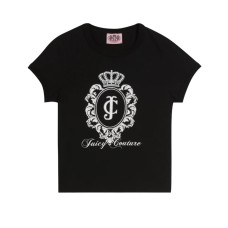 Juicy Couture T-shirt nera con logo nella parte anteriore
