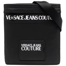 Versace Jeans Couture Tracolla in Nylon Nera da Uomo
