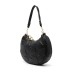Versace Jeans Couture BORSA HOBO BLACK CON LOGO STELLE ALL OVER, CATENA DORATA CON PENDENTI E TRACOLLA