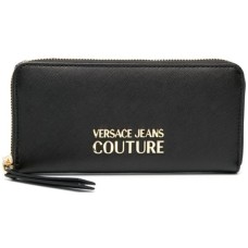 Versace Jeans Couture PORTAFOGLIO BLACK ZIP AROUND CON LOGO LETTERING
