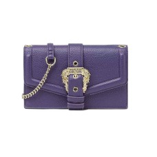 Versace Jeans Couture PORTAFOGLIO VIOLA CON TRACOLLA ESTRAIBILE IN CATENA