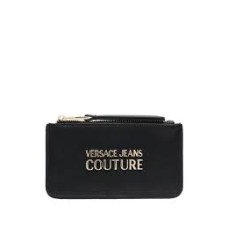 Versace Jeans Couture PORTACARTE NERO CON LOGO LETTERING 