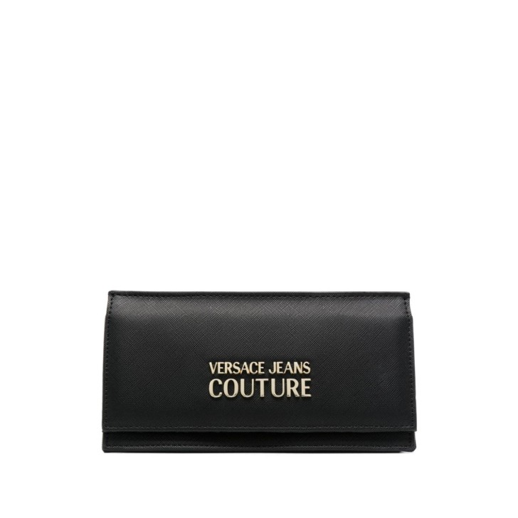 Versace Jeans Couture PORTAFOGLIO BLACK CON LACCIO DA POLSO E LOGO LETTERING 