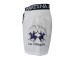 La Martina Boxer da Mare Bianco con maxi logo a contrasto blu e vita elasticizzata con logo lettering