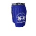 La Martina Boxer da Mare Clematide Blu con maxi logo a contrasto bianco e vita elasticizzata con logo lettering