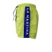 La Martina Boxer da mare verde lime con logo ricamato azzurro e inserto a contrasto con logo lettering