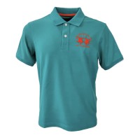 La Martina Polo REGULAR FIT in cotone Verde a manica corta con logo La Martina ricamato arancione