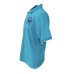 La Martina Polo REGULAR FIT in cotone Azzurra a manica corta con logo La Martina viola ricamato