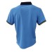 La Martina Polo SLIM FIT Azzurra in cotone a manica corta con logo giallo ricamato a rilievo