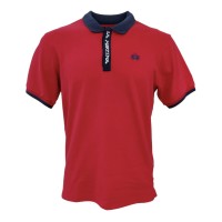 La Martina Polo REGULAR FIT Rossa a manica corta in cotone con logo ricamato blu