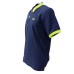 La Martina Polo REGULAR FIT Blu Navy in cotone a manica corta con logo ricamato e collo con inserto a contrasto verde lime