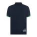 La Martina Polo REGULAR FIT Blu Navy in cotone a manica corta con maxi logo e scritte La Martina ricamati