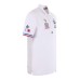 La Martina Polo REGULAR FIT Bianca in cotone a manica corta con maxi logo e logo lettering ricamati a rilievo 