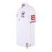 La Martina Polo REGULAR FIT Bianca in cotone a manica corta con maxi logo e logo lettering ricamati a rilievo 