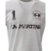 La Martina T-Shirt REGULAR FIT Bianca in cotone a manica corta con logo e patch stampati a contrasto nero laminato