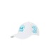 La Martina Cappello da Baseball in cotone bianco con logo ricamato Azzurro