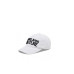 VERSACE JEANS COUTURE CAPPELLO BASEBALL UNISEX WHITE CON LOGO LETTERING RICAMATO BLACK