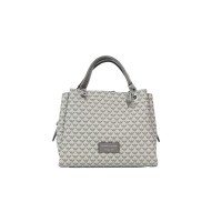 Emporio Armani Borsa a mano Grigia con Stampa Monogram Eagle All Over e tracolla regolabile, estraibile