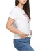 Guess t-shirt bianca con logo nella parte anteriore