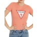 Guess t-shirt color pesca con logo nella parte anteriore