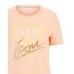 Guess t-shirt color pesca con logo icon nella parte anteriore