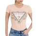 Guess t-shirt color pesca con logo nella parte anteriore 