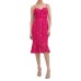 Guess vestito midi fucsia in macramè