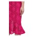 Guess vestito midi fucsia in macramè