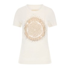 Guess t-shirt bianca con strass