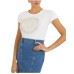 Guess t-shirt bianca con strass