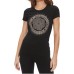 Guess t-shirt nera con strass