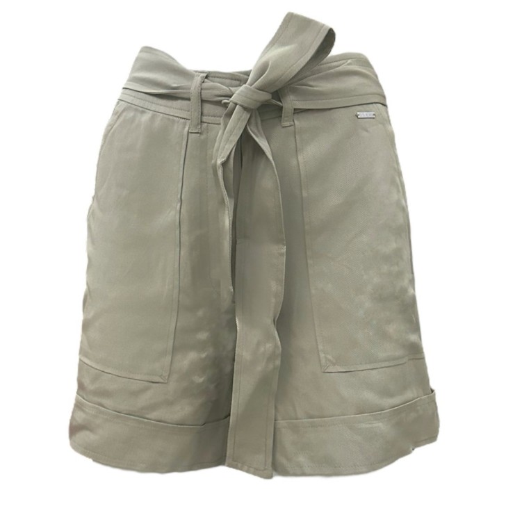 GUESS PANTALONCINO VERDE CON CINTURA FIOCCO 