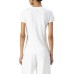 GUESS T-SHIRT BIANCA LOGO TRIANGOLO STRASS CON FANTASIA FLOREALE