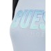 GUESS T-SHIRT AZZURRA LOGO GLITTER SFUMATO