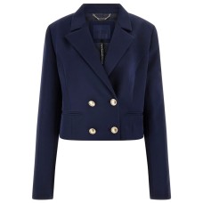 GUESS BLAZER ANDREE CROP BLU DOPPIOPETTO