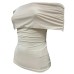 GUESS TOP CHARLOTTE SCOLLO BARDOT COLOR BURRO