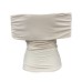 GUESS TOP CHARLOTTE SCOLLO BARDOT COLOR BURRO