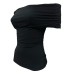 GUESS TOP CHARLOTTE SCOLLO BARDOT COLOR NERO