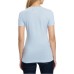 GUESS T-SHIRT AZZURRA TRIANGOLO FLOWER 