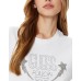 GUESS T-SHIRT BIANCA LOGO IN STRASS