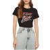 GUESS T-SHIRT NERA LOGO TRIANGOLO LOVE 