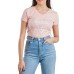 GUESS T-SHIRT ROSA LOGO PYTHON TRIANGOLO A CONTRASTO