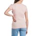 GUESS T-SHIRT ROSA LOGO PYTHON TRIANGOLO A CONTRASTO