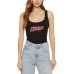 GUESS CANOTTA CHENILLE NERA CON LOGO RICAMATO 