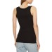 GUESS CANOTTA CHENILLE NERA CON LOGO RICAMATO 