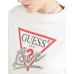 GUESS FELPA A MANICA LUNGA CREMA CON LOVE TRIANGLE