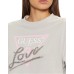 GUESS FELPA A MANICA LUNGA GHIACCIO CON LOVE TRIANGLE