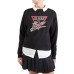 GUESS FELPA A MANICA LUNGA NERA CON LOVE TRIANGLE 