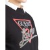 GUESS FELPA A MANICA LUNGA NERA CON LOVE TRIANGLE 